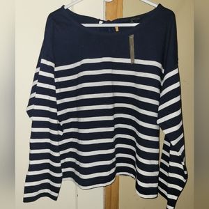 J. Crew Boatneck Striped Shirt XL